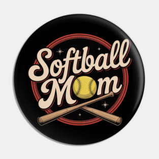 Softball Mom Sport Spirit Pin