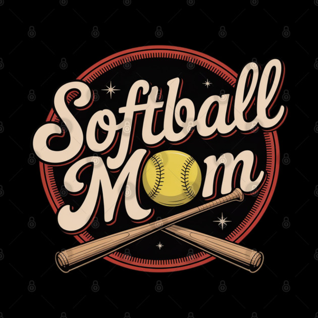 Softball Mom Sport Spirit by Ink Lines