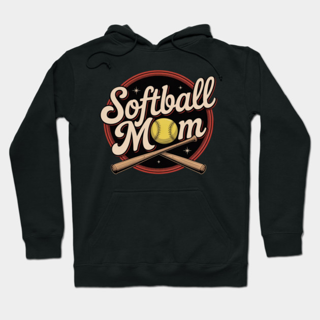 Softball Mom Sport Spirit Hoodie by Ink Lines