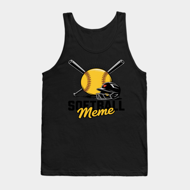 Softball meme Funny Softball Player Tank Top by Ink Lines