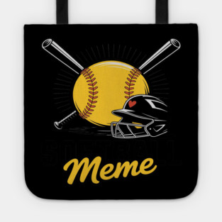 Softball meme Funny Softball Player Tote