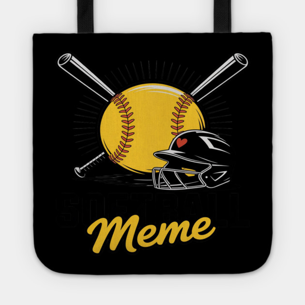 Softball meme Funny Softball Player Tote by Ink Lines