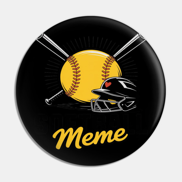 Softball meme Funny Softball Player Pin by Ink Lines