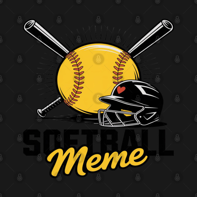 Softball meme Funny Softball Player by Ink Lines