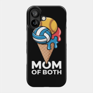 Softball Volleyball Mom Ice Cream Drip Summer Game Day Phone Case