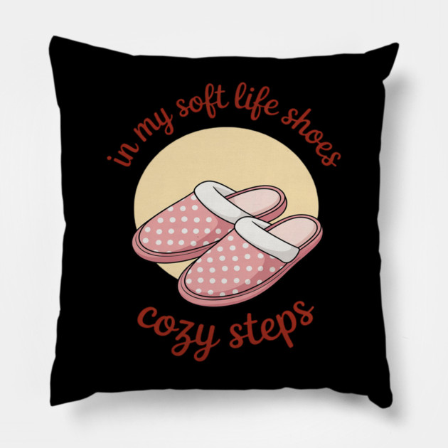 Soft Life Aesthetic Calm Comfortable Relaxing Chill Life Pillow by Ink Lines