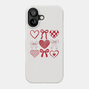Heart and Bow Valentine's Day Phone Case