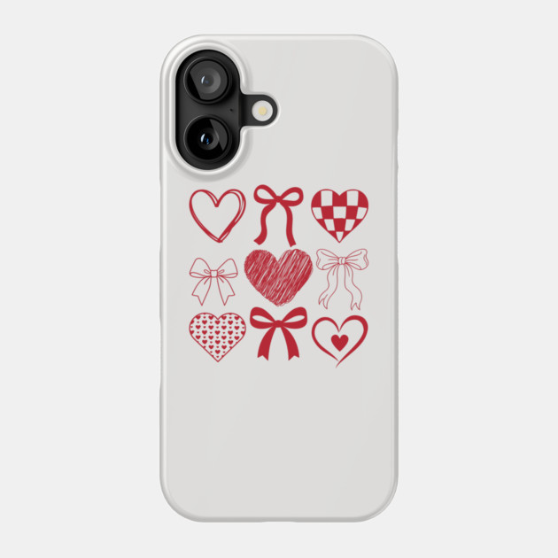 Heart and Bow Valentine's Day Phone Case by The WYLD Tribe