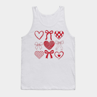 Heart and Bow Valentine's Day Tank Top