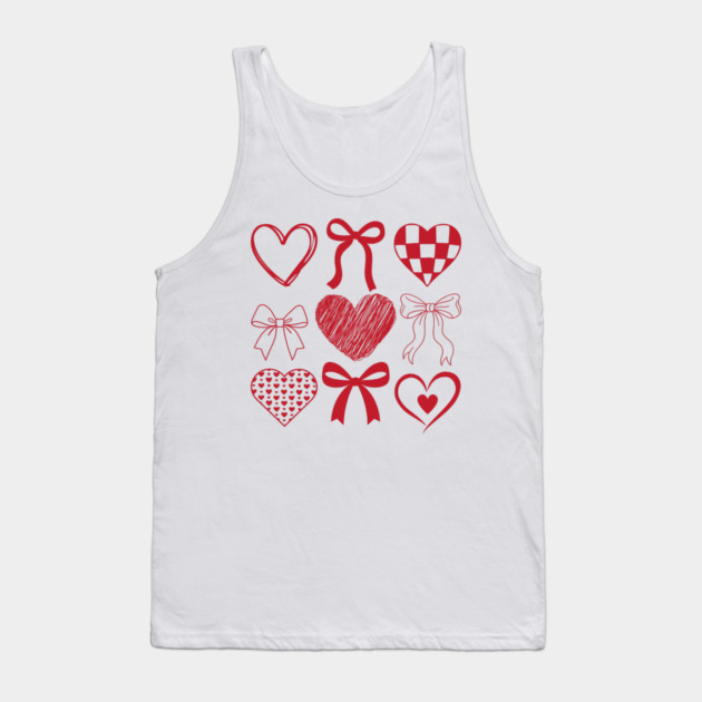 Heart and Bow Valentine's Day Tank Top by The WYLD Tribe