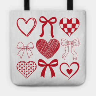 Heart and Bow Valentine's Day Tote
