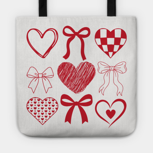 Heart and Bow Valentine's Day Tote by The WYLD Tribe