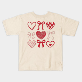 Heart and Bow Valentine's Day Kids T-Shirt