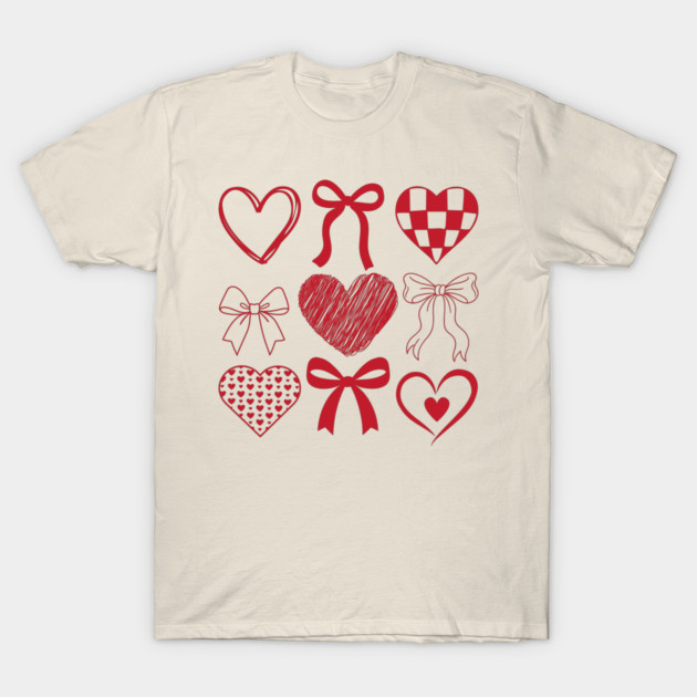 Heart and Bow Valentine's Day T-Shirt by The WYLD Tribe
