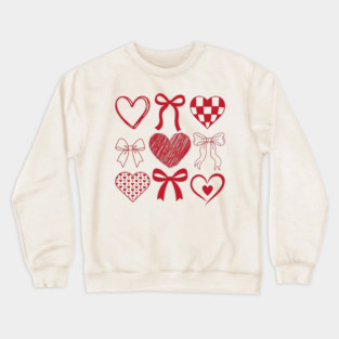 Heart and Bow Valentine's Day Crewneck Sweatshirt