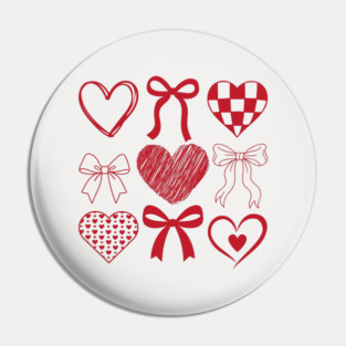 Heart and Bow Valentine's Day Pin