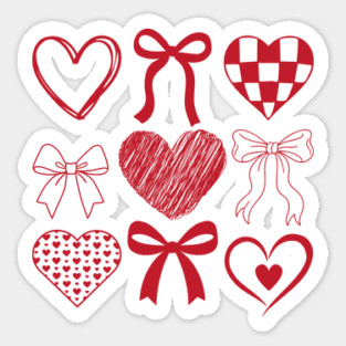 Heart and Bow Valentine's Day Sticker