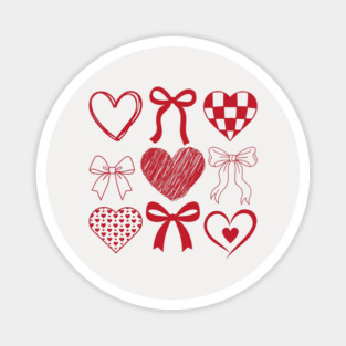 Heart and Bow Valentine's Day Magnet