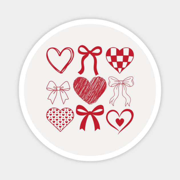 Heart and Bow Valentine's Day Magnet by The WYLD Tribe