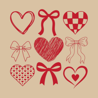 Heart and Bow Valentine's Day T-Shirt