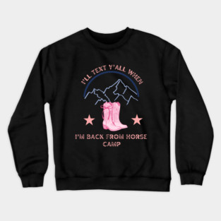 One Beautiful Western Design - Horse Camp Gift Bundle for Teenage Girl - Hat, Socks, Bag, Hoodie, and More Crewneck Sweatshirt