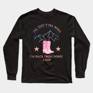One Beautiful Western Design - Horse Camp Gift Bundle for Teenage Girl - Hat, Socks, Bag, Hoodie, and More Long Sleeve T-Shirt