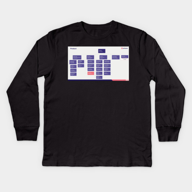 Org Chart Kids Long Sleeve T-Shirt by drewreynoldssss