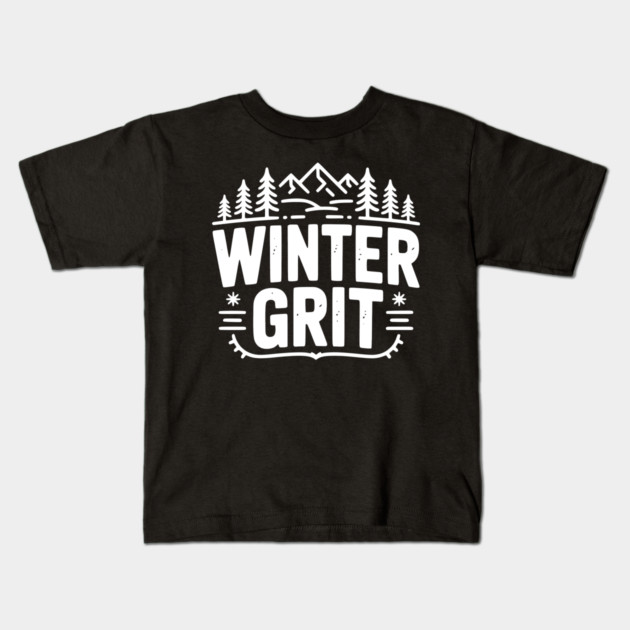Winter Grit Kids T-Shirt by Frank Ring