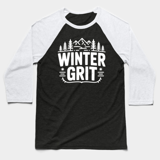 Winter Grit Baseball T-Shirt by Frank Ring