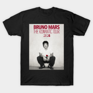 Bruno Mars Romantic Tour 2026 Minimal Poster T-Shirt