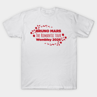 Bruno Mars Romantic Tour Wembley 2026 T-Shirt