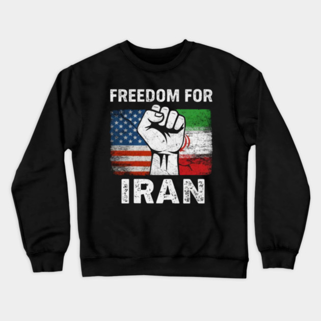 Freedom-For-Iran Crewneck Sweatshirt by dtr_art