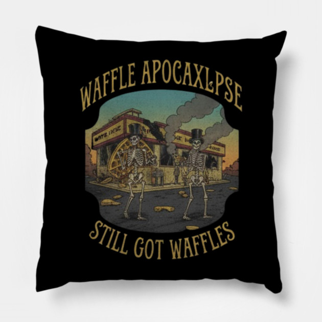 Waffle-House-Grateful-Dead-Lot Pillow by dtr_art