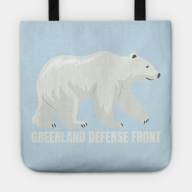 Greenland Defense Front Tote by Creatifly Graphic Tees