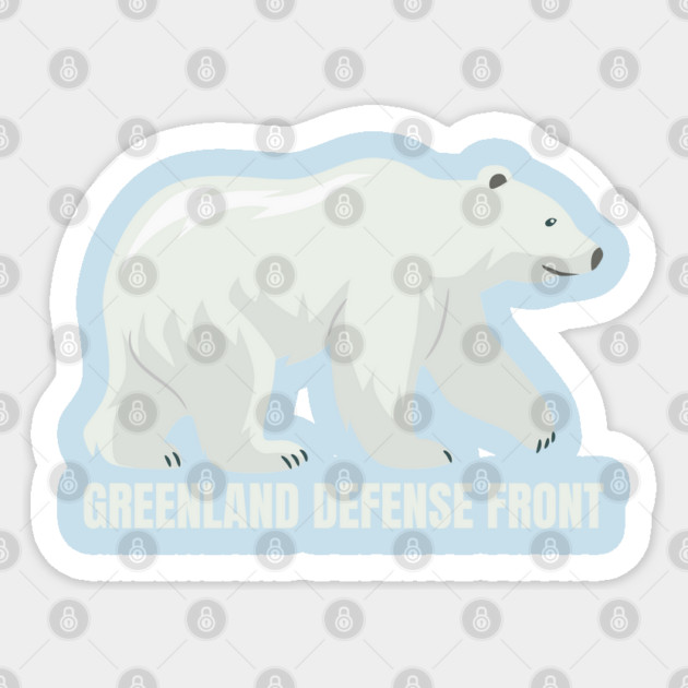 Greenland Defense Front Sticker by Creatifly Graphic Tees