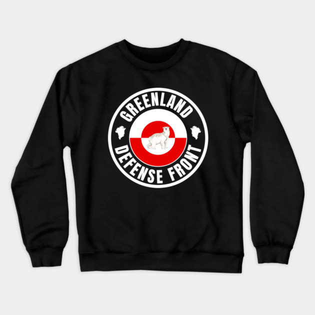 Greenland Defense Front Crewneck Sweatshirt by Creatifly Graphic Tees