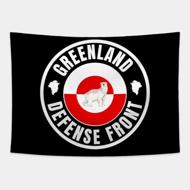 Greenland Defense Front Tapestry by Creatifly Graphic Tees