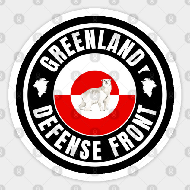 Greenland Defense Front Sticker by Creatifly Graphic Tees