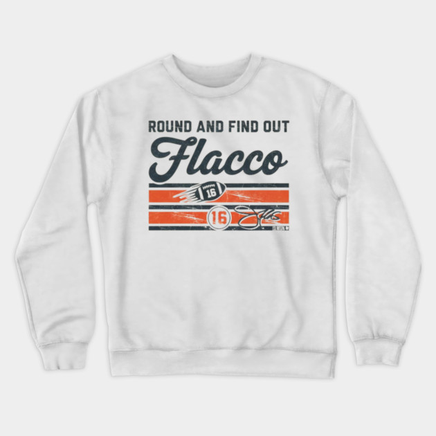 Joe Flacco Round & Find Out Crewneck Sweatshirt by dtr_art