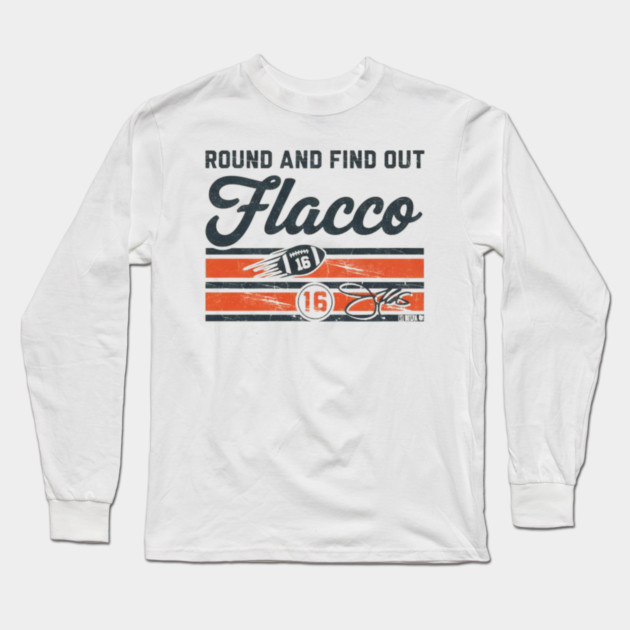 Joe Flacco Round & Find Out Long Sleeve T-Shirt by dtr_art