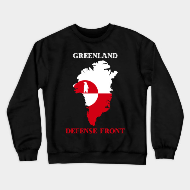 Greenland Defense Front Crewneck Sweatshirt by Creatifly Graphic Tees