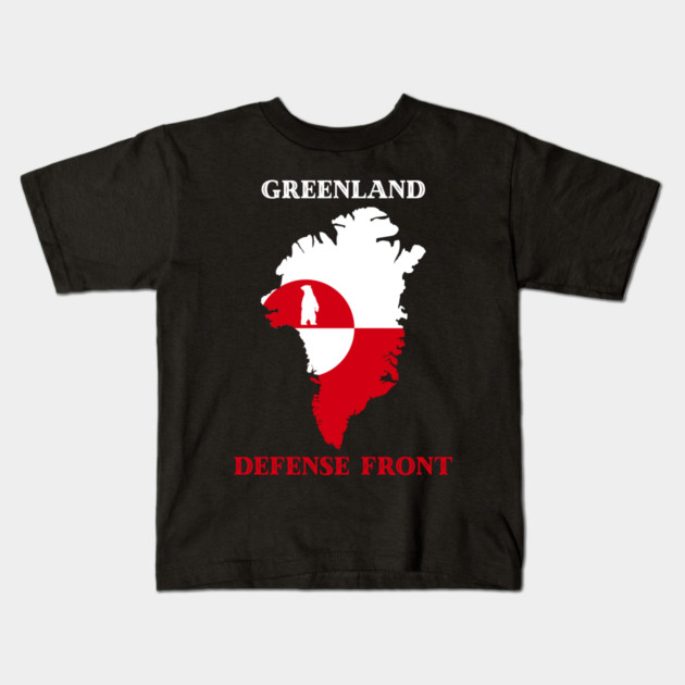 Greenland Defense Front Kids T-Shirt by Creatifly Graphic Tees