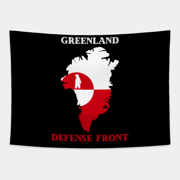 Greenland Defense Front Tapestry by Creatifly Graphic Tees