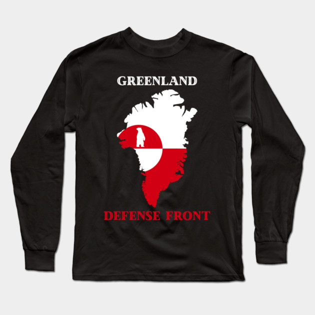 Greenland Defense Front Long Sleeve T-Shirt by Creatifly Graphic Tees