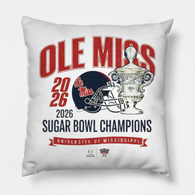 Ole Miss Wins the Sugar Bowl — 2026 Champions Pillow by dtr_art