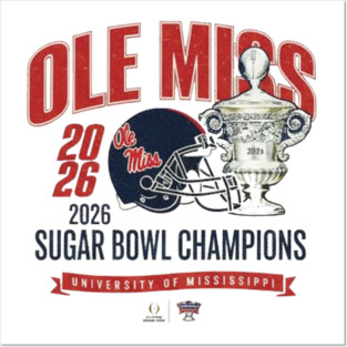 Ole Miss Wins the Sugar Bowl — 2026 Champions Posters and Art