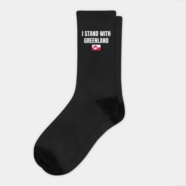 I Stand With Greenland Socks by Creatifly Graphic Tees