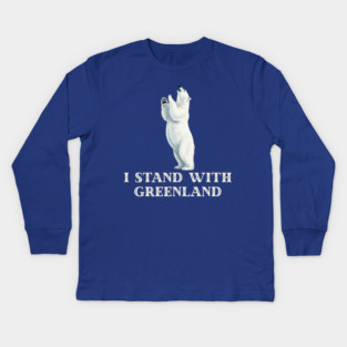 I Stand With Greenland Kids Long Sleeve T-Shirt