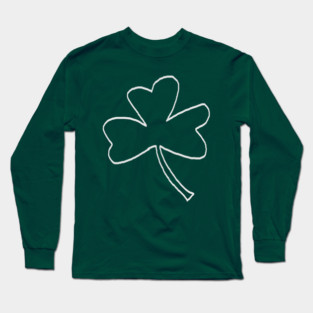 Minimal Shamrock For St Patricks Day Long Sleeve T-Shirt