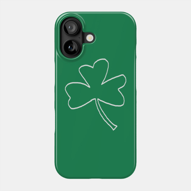 Minimal Shamrock For St Patricks Day Phone Case by Creatifly Graphic Tees